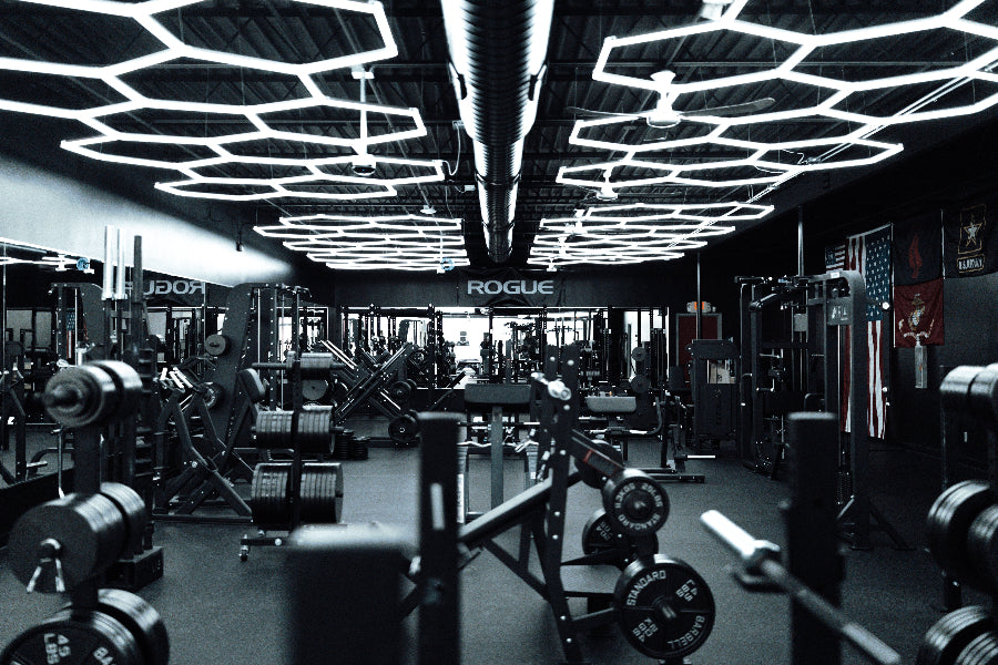 Hex garage Lighting in Rogue Gym