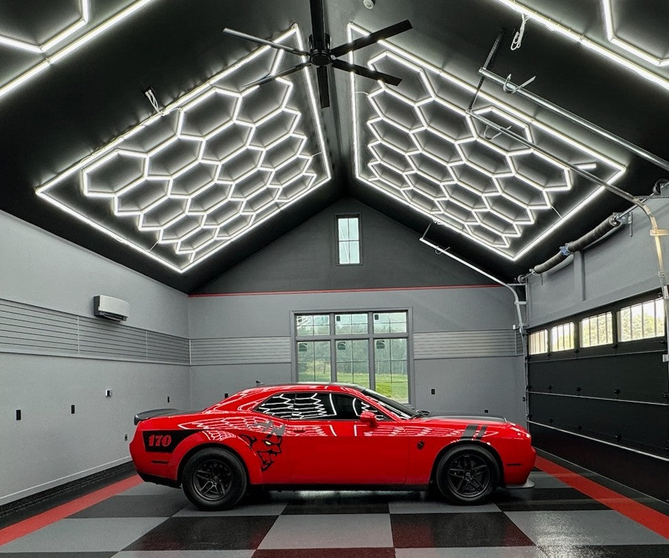 20 Hex LED Hexagon Garage Lights kit