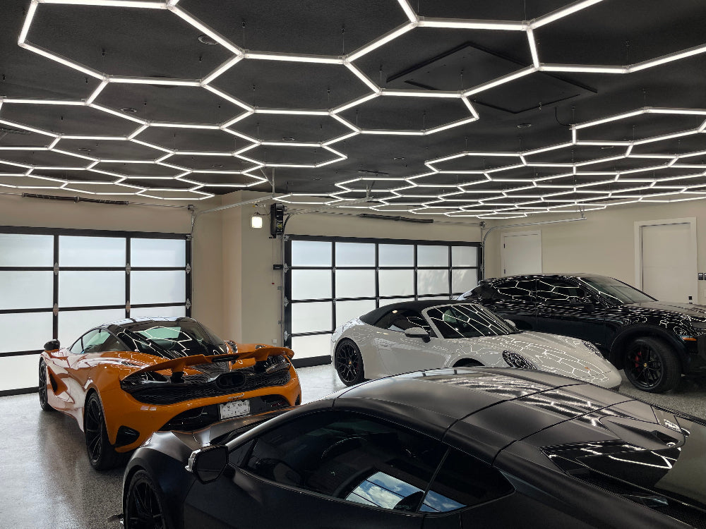 Hexagon garage lighting 500k ceiling lights
