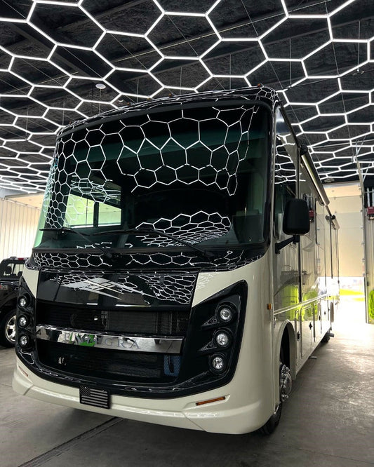 Hex garage lighting RV photo