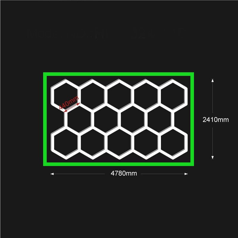 Color LED Hexagon Garage Lights