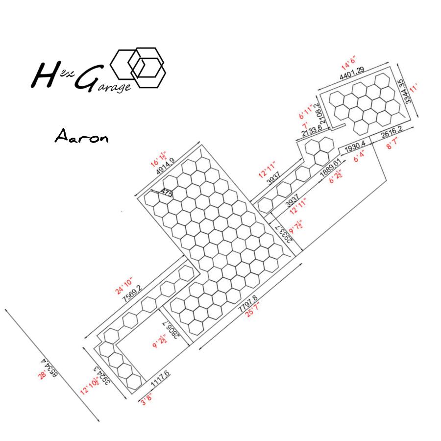 Hex Garage Custom Hexagonal lighting
