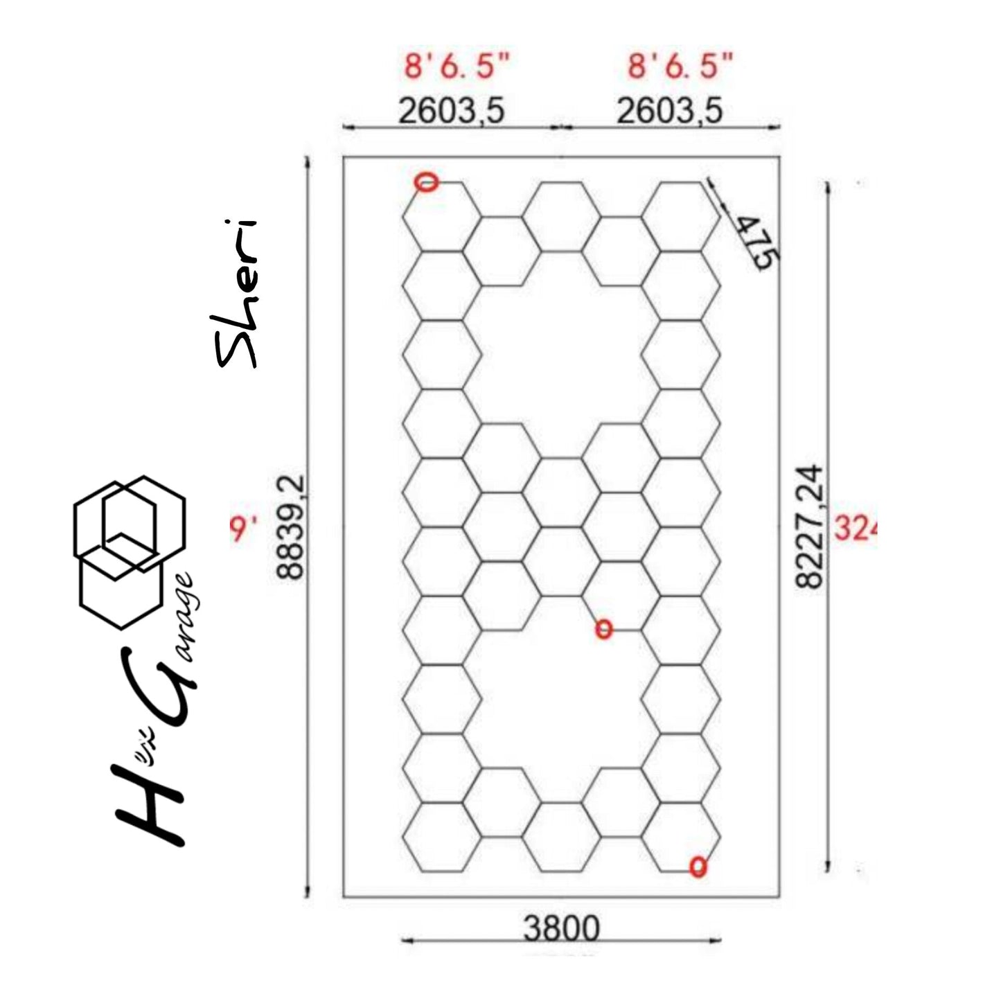 Hex Garage Custom Hexagon Lights