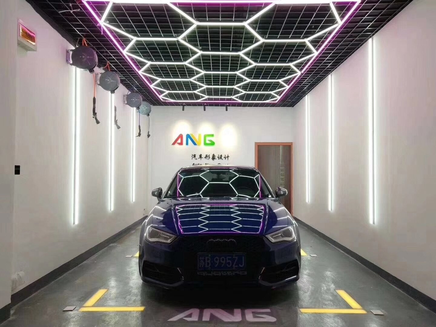 Hexagon Garage Lights Color Grid Lighting