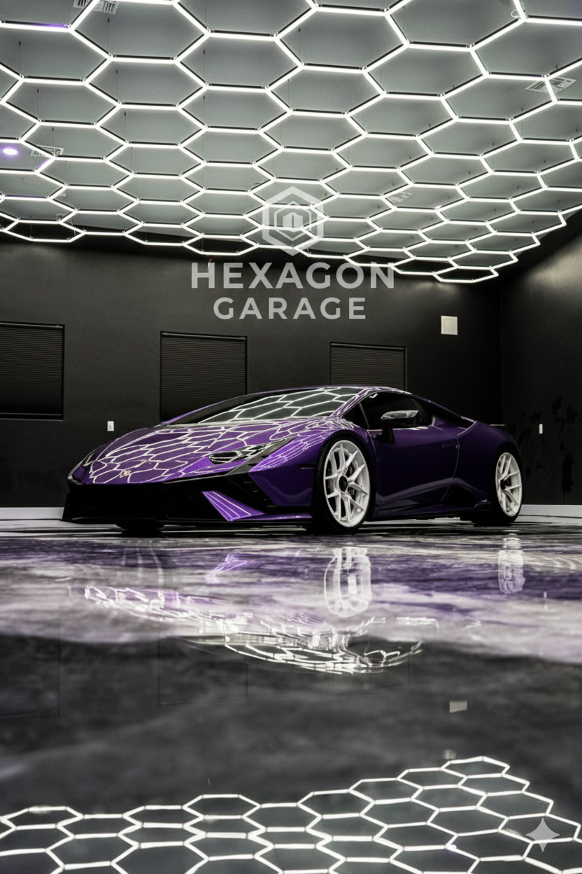 Custom Hexagon Lighting + Lambo By Hex Garage