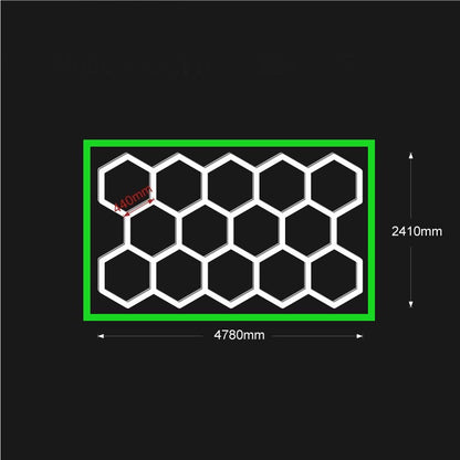 Hexagon Garage Light Grid | H15 Color