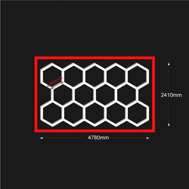 Hexagon Garage Light Grid | H15 Color