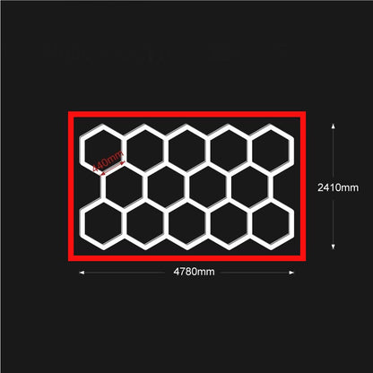 Hexagon Garage Light Grid | H15 Color