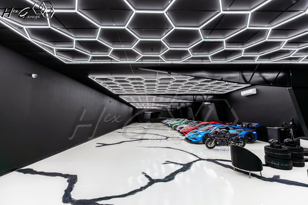 Dimmable Hexagon Garage Hex Lights 20x30 panels