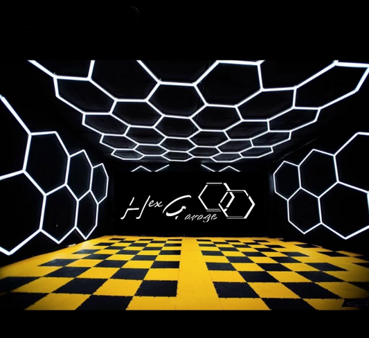 Hexagon Garage Lights Ceiling Grid